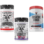 Load image into Gallery viewer, Frontline Formulations Gauntlet Pumpageddon Creatine Chaos Stack Pumpageddon Strap in! This concoction is for people that chase only the most ridiculous pumps! With a jaw dropping 7,000mg of L-Citruline Malate and key ingredients like nitrosigine, beta al