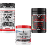 Load image into Gallery viewer, Frontline Formulations Hi Stim Preworkout Stack with Creatine Monohydrate Crucible is quickly becoming the HOTTEST preworkout on the market because of it's clinically dosed ingredients and perfected formula. Insane energy from 500mg of potent time-release