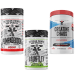 Load image into Gallery viewer, Frontline Formulations Gauntlet Pumpageddon Creatine Chaos Stack Pumpageddon Strap in! This concoction is for people that chase only the most ridiculous pumps! With a jaw dropping 7,000mg of L-Citruline Malate and key ingredients like nitrosigine, beta al