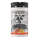 Load image into Gallery viewer, Frontline Formulations Pumpageddon Strap in! This concoction is for people that chase only the most ridiculous pumps! With a jaw dropping 7,000mg of L-Citruline Malate and key ingredients like nitrosigine, beta alanine and S7, this caffeine-free preworkou