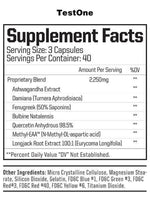 Load image into Gallery viewer, Test One DESCRIPTION TESTOSTERONE BOOSTER Testosterone is the most important hormone when it comes to men increasing energy, stamina and building lean muscle mass. TestOne is a natural testosterone booster that helps to improve muscle growth, fat loss, an