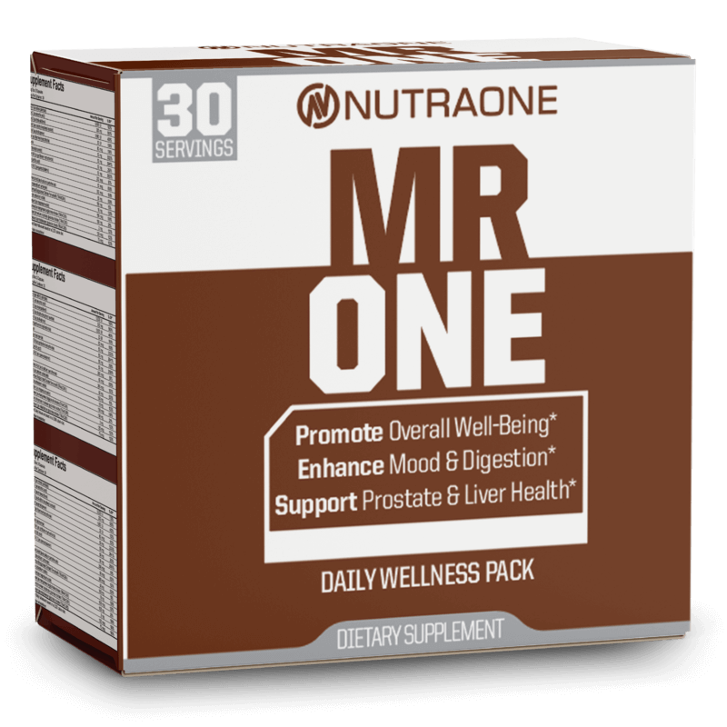 Mr. One Vita Pack DESCRIPTION MEN'S DAILY WELLNESS PACK MrOne is a conveniently packaged, all-in-one comprehensive vitamin and supplement regimen. MrOne supports a healthy immune system, provides essential nutrients, improves bone and prostate health, and