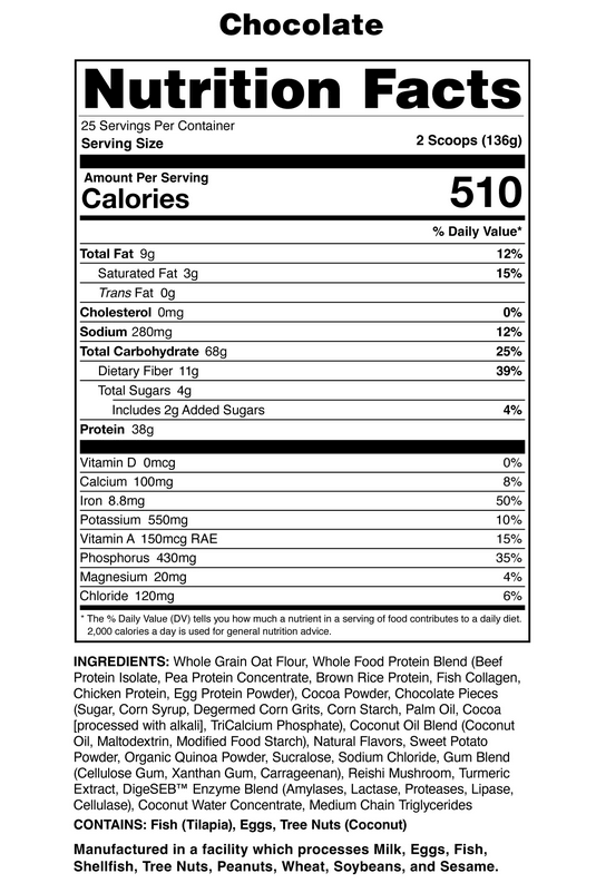 Anabolic Warfare Meal Replacement Protein Meal Replacement Protein is a whole food protein blend heavily inspired by the Meals Ready to Eat rations used by the military. Each serving is packed with 38g of high-quality dairy-free protein along with essenti