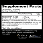Load image into Gallery viewer, Insane Labs - Psychotic Pre Workout Insane Labz Psychotic Ingredients Supplement Facts Serving Size: 1 Scoop Servings Per Container: 35 Psychotic Blend 4459mg Beta Alanine, Creatine Monohydrate, Caffeine Anhydrous, AMPiberry (Juniperus Communis)(berry), H