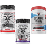 Load image into Gallery viewer, Frontline Formulations Gauntlet Pumpageddon Creatine Chaos Stack Pumpageddon Strap in! This concoction is for people that chase only the most ridiculous pumps! With a jaw dropping 7,000mg of L-Citruline Malate and key ingredients like nitrosigine, beta al
