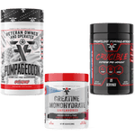 Load image into Gallery viewer, Frontline Formulations Hi Stim Preworkout Stack with Creatine Monohydrate Crucible is quickly becoming the HOTTEST preworkout on the market because of it&#39;s clinically dosed ingredients and perfected formula. Insane energy from 500mg of potent time-release
