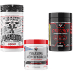 Load image into Gallery viewer, Frontline Formulations Hi Stim Preworkout Stack with Creatine Monohydrate Crucible is quickly becoming the HOTTEST preworkout on the market because of it&#39;s clinically dosed ingredients and perfected formula. Insane energy from 500mg of potent time-release
