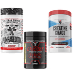 Load image into Gallery viewer, Frontline Formulations Hi Stim Preworkout Stack With Creatine Chaos Pumpageddon Strap in! This concoction is for people that chase only the most ridiculous pumps! With a jaw dropping 7,000mg of L-Citruline Malate and key ingredients like nitrosigine, beta
