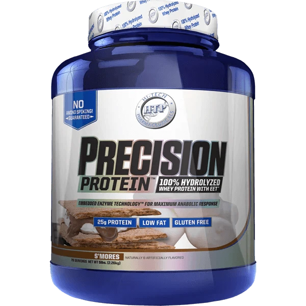 Hi-Tech Precision Protein 5lb 100% Hydrolyzed Whey Protein! 25 grams of Ultra-Premium Protein per serving! Only 2 grams of Fat and 2 grams of Carbs per serving! Gluten Free Hi-Tech Pharmaceuticals are proud to announce the latest breakthrough in Whey Prot