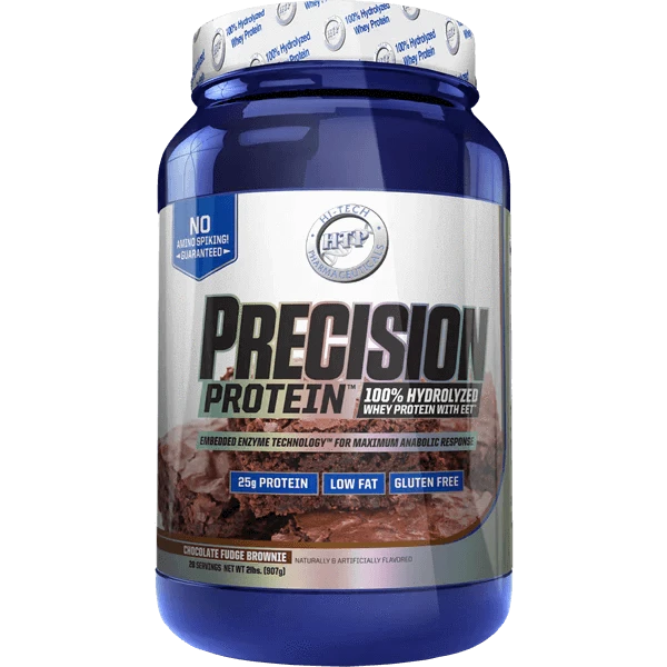 Hi-Tech Precision Protein 2lb 100% Hydrolyzed Whey Protein! 25 grams of Ultra-Premium Protein per serving! Only 2 grams of Fat and 2 grams of Carbs per serving! Gluten Free Hi-Tech Pharmaceuticals are proud to announce the latest breakthrough in Whey Prot