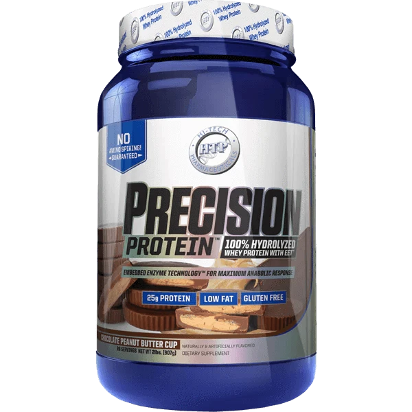 Hi-Tech Precision Protein 2lb 100% Hydrolyzed Whey Protein! 25 grams of Ultra-Premium Protein per serving! Only 2 grams of Fat and 2 grams of Carbs per serving! Gluten Free Hi-Tech Pharmaceuticals are proud to announce the latest breakthrough in Whey Prot