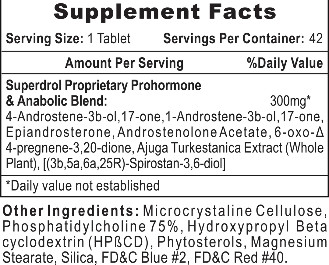 Hi-Tech Superdrol Bodybuilding's Most Anabolically-Potent, Single-Dose Tablet! Formulated with Anabolic & Androgenic Agents, Including Legal Pro Hormone Esters Amino Acid Catalytic Converter and Promotes Protein Synthesis Natural Steroidal Anabolic and An