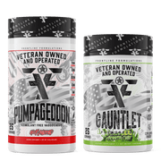 Frontline Formulations Gauntlet Pump Stack Strap in! This concoction is for people that chase only the most ridiculous pumps! With a jaw dropping 7,000mg of L-Citruline Malate and key ingredients like nitrosigine, beta alanine and S7, this caffeine-free p