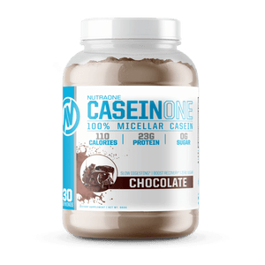 Casein One PREVENT MUSCLE BREAKDOWN WITH CASEIN PROTEIN CaseinOne uses 100% Micellar Casein protein to make one of the best slow digesting proteins on the market today. CaseinOne's slow digestion rate allows for a consistent feed of amino acids to the mus