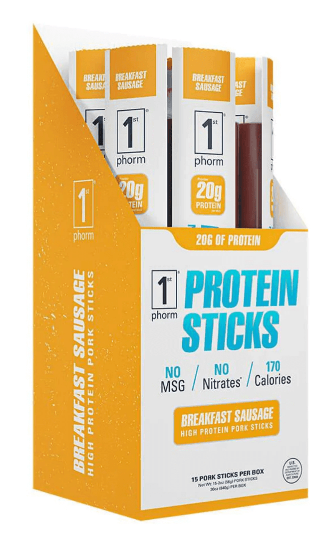 CALL FOR BEST PRICING! 1st Phorm - Protein Sticks (15ct) Call Us To Order! 817-301-6816 DESCRIPTION All it takes is just one bite to taste the difference in 1st Phorm’s high-protein meat sticks. It doesn’t matter what your goal is – lose weight, gain musc