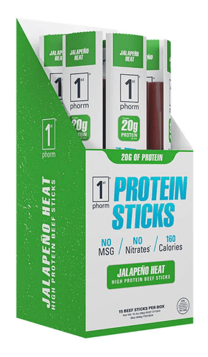 CALL FOR BEST PRICING! 1st Phorm - Protein Sticks (15ct) Call Us To Order! 817-301-6816 DESCRIPTION All it takes is just one bite to taste the difference in 1st Phorm’s high-protein meat sticks. It doesn’t matter what your goal is – lose weight, gain musc