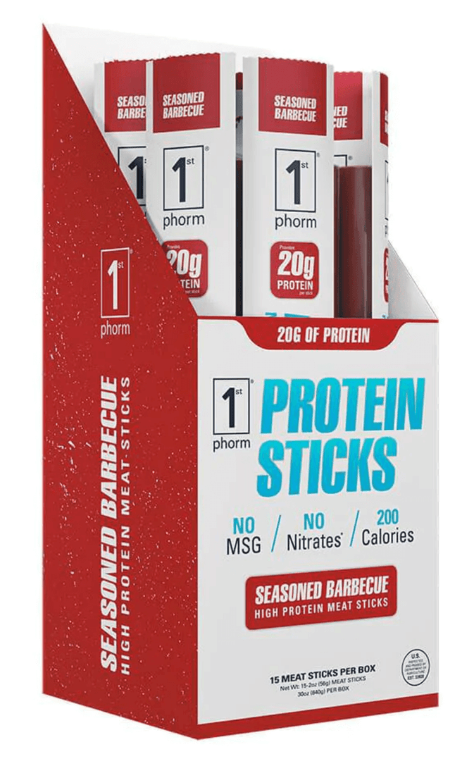 CALL FOR BEST PRICING! 1st Phorm - Protein Sticks (15ct) Call Us To Order! 817-301-6816 DESCRIPTION All it takes is just one bite to taste the difference in 1st Phorm’s high-protein meat sticks. It doesn’t matter what your goal is – lose weight, gain musc