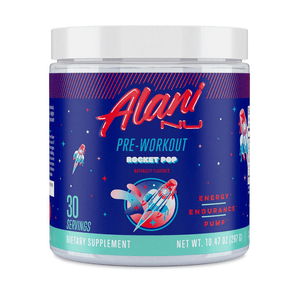 Alani Nu - Pre-Workout Turn your workouts up a notch with our flavor packed Pre-Workout. Formulated to provide you with 200mg of caffeine, and amino acids like L-Theanine to prevent you from crashing. The endurance and performance you need, the crisp flav