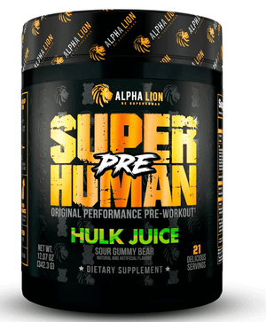 Alpha Lion - Super Human Pre-Workout If you're looking for a pre-workout to help you perform at your peak ability, look no further than SUPERHUMAN by Alpha Lion! SUPERHUMAN is a revolutionary pre-workout that is max-dosed with clinically studied and prove