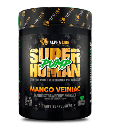 Alpha Lion - Super Human Pump ALL OF THE PERFORMANCE. NONE OF THE STIMULANTS. A stim-free pump and performance pre-workout designed to maximize vascularity, strength and power output. Perfect for anyone sensitive to stimulants, night owl athletes, or anyo