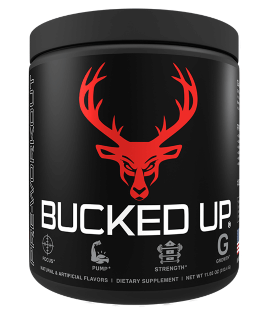 Bucked Up Pre-Workout Flagship Formula Pre-Workout. Energy. Endurance. Focus. Pump.BUCKED UP® was developed with two purposes in mind. To take your workouts to the next level -- check. And be the best possible pre workout on the market -- also check. We d