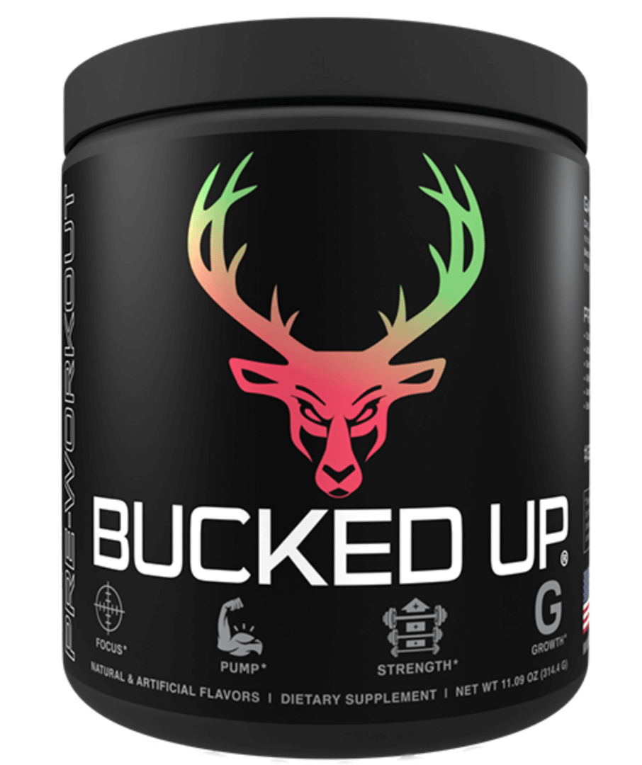 Bucked Up Pre-Workout Flagship Formula Pre-Workout. Energy. Endurance. Focus. Pump.BUCKED UP® was developed with two purposes in mind. To take your workouts to the next level -- check. And be the best possible pre workout on the market -- also check. We d