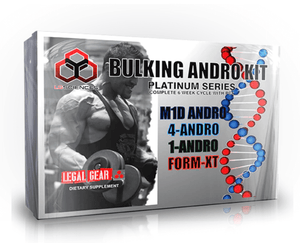 LG Sciences - Bulking Andro Kit Using a stack of monster prohormones and cofactors, the Bulking Andro Kit™ includes everything you need to get big! M1D Andro™ is the evolution of Methyl 1-D, our hardcore testosterone boosting prohormone. Using 5-DHEA alon