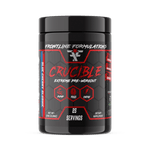 Load image into Gallery viewer, Frontline Formulations Crucible Crucible is quickly becoming the HOTTEST preworkout on the market because of it&#39;s clinically dosed ingredients and perfected formula. Insane energy from 500mg of potent time-released, tri-blend caffeine Enhances nitric oxid
