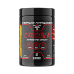 Load image into Gallery viewer, Frontline Formulations Crucible Crucible is quickly becoming the HOTTEST preworkout on the market because of it&#39;s clinically dosed ingredients and perfected formula. Insane energy from 500mg of potent time-released, tri-blend caffeine Enhances nitric oxid
