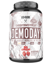 Demo Day - Axe and Sledge PERI-WORKOUT CARBOHYDRATE FORMULA THERE ARE PLENTY OF CARBOHYDRATE POWDERS IN THE SPORTS NUTRITION INDUSTRY, BUT NONE OF THEM COMPARE TO DEMO DAY. WITH FOUR PATENTED INGREDIENTS, WE’VE CREATED ONE OF THE MOST VERSATILE CARBOHYDRA