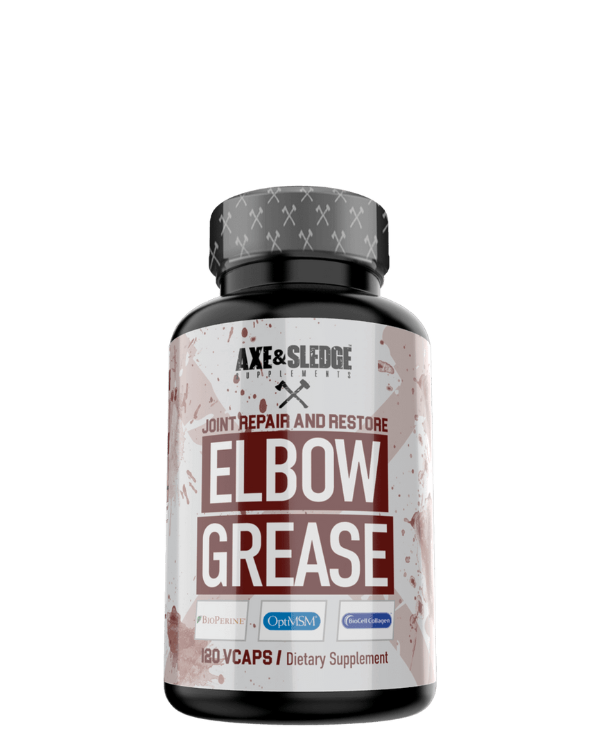 Elbow Grease // Joint Repair and Restore JOINT HEALTH SUPPORT YEARS OF HARD WORK, INSIDE AND OUTSIDE OF THE GYM, DEFINITELY TAKES A TOLL ON YOUR BODY — ESPECIALLY YOUR JOINTS. JOINT HEALTH IS NOT TO BE TAKEN LIGHTLY, YET IT’S OFTEN OVERLOOKED. WITHOUT PRO