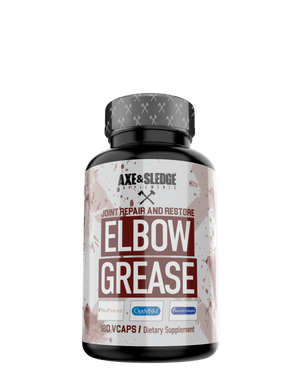Elbow Grease // Joint Repair and Restore JOINT HEALTH SUPPORT YEARS OF HARD WORK, INSIDE AND OUTSIDE OF THE GYM, DEFINITELY TAKES A TOLL ON YOUR BODY — ESPECIALLY YOUR JOINTS. JOINT HEALTH IS NOT TO BE TAKEN LIGHTLY, YET IT’S OFTEN OVERLOOKED. WITHOUT PRO