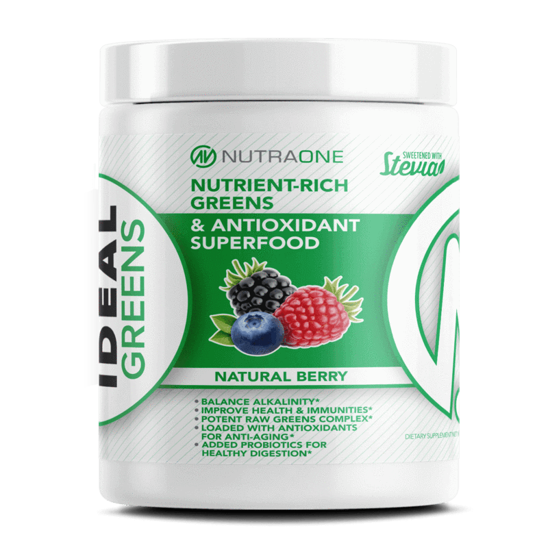 Ideal Greens DESCRIPTION NUTRIENT-RICH GREENS & ANTIOXIDANT SUPERFOOD Ideal Greens is a comprehensive blend of organic greens, fruits, essential fatty acids, plus probiotics for convenient, daily wellness and nutritional support. BENEFITS NO ARTIFICIAL FL