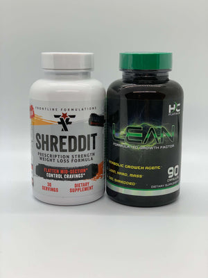 Lean Shred SNs Lean Shred contains two of the most effective products on the market, Frontline Shreddit and Hardcore Lean. This dual threat system enhances thermogenesis while increasing protein synthesis resulting in lean muscle gains. Untap your potenti