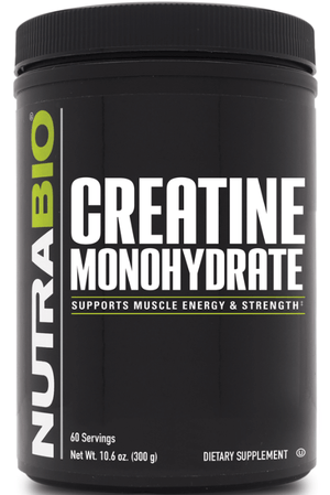 Nutrabio Creatine Monohydrate The purest Creatine Mono Available! Since 1996, NutraBio has sold only the purest supplements. Every batch is tested to be at least 99.98% pure or we won't ship it to you, that's our quality commitment. We manufacture here in