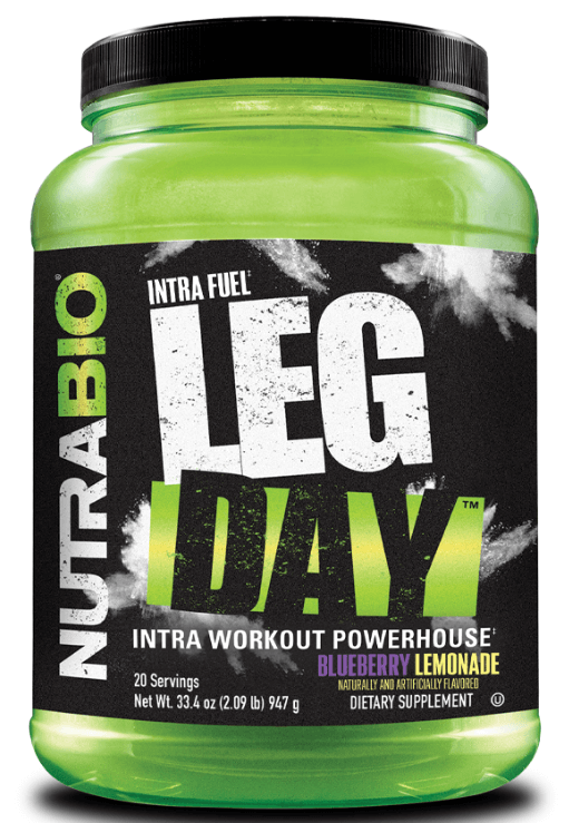 Nutrabio - Intra Fuel - Leg Day If you spend your gym time texting on the squat rack, Leg Day isn't for you. If the highlight of your workout was bragging about shorting Game Stop, take a pass. But if the clanging of iron and grunting of all-out effort is