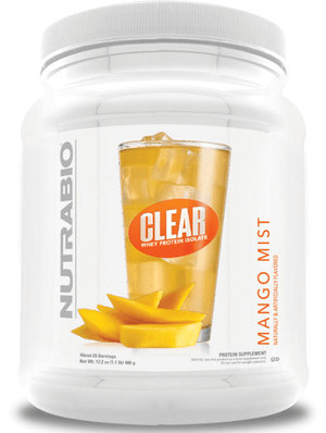 Nutrabio Clear Whey Protein Isolate - 20 Servings The Choice is Clear! 100% Clear Whey Protein Isolate — For 100% Results High Quality, Fast Absorbing Isolate No Milky Taste, Texture, or Foaming Promote Lean Muscle Growth Optimize Nitrogen Retention Incre