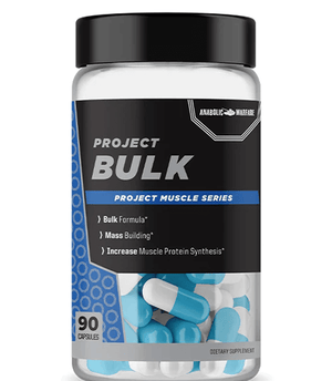 Project Bulk - Anabolic Warfare Bulk Formula* Mass Building* Increase Muscle Protein Synthesis* Benefits Our most advanced mass building formula.* Muscle gains, power, strength, protein synthesis, and improved recovery.* Project Bulk supports normal blood