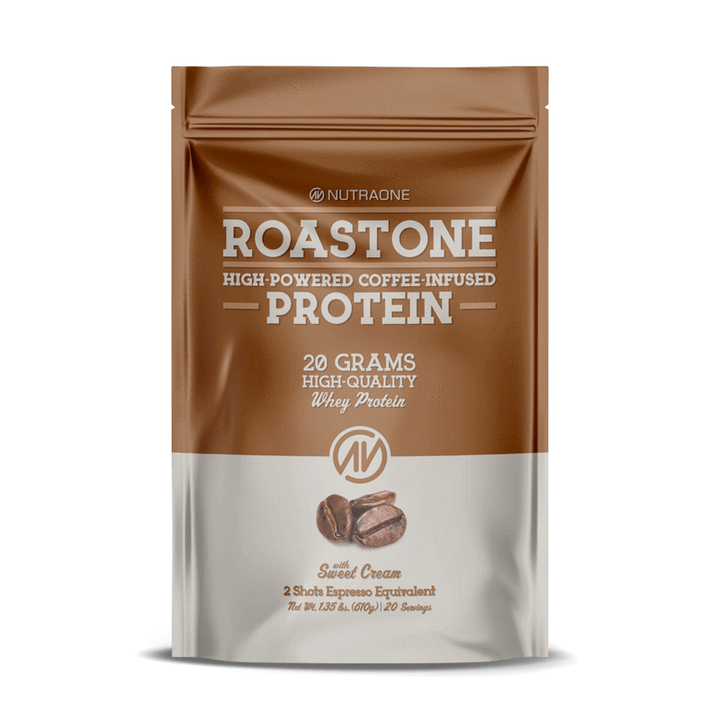 Roast One DESCRIPTION HIGH-POWERED COFFEE-INFUSED PROTEIN RoastOne is the perfect combination of 2 shots of espresso form the finest Arabica Coffee beans and 20 grams of high-quality whey protein, providing the energy and focus you need to fuel your day!