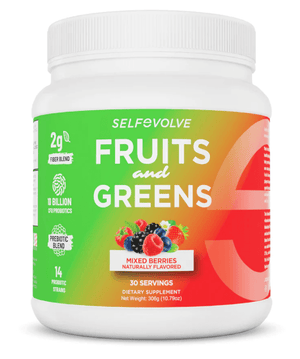 Selvevolve - Fruits and Greens Equip yourself with the best natural armour for your immune system with Fruits & Greens. Did you know that most of our DNA lies in the gut? To optimize gut health, prioritizing a few key immunity components can help prevent