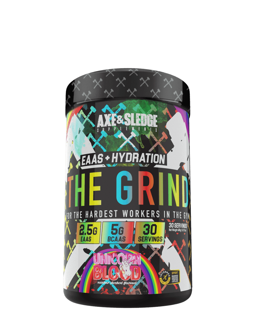 Axe & Sledge - THE GRIND // EAAS, BCAAS, & HYDRATION EAAS, BCAAS, & HYDRATION AMINO ACIDS ARE THE BUILDING BLOCKS OF PROTEIN AND ARE ESSENTIAL FOR HEALTH, RECOVERY, AND PERFORMANCE. THERE ARE APPROXIMATELY 20 AMINO ACIDS THAT HAVE BEEN IDENTIFIED, BUT ONL