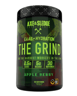 Load image into Gallery viewer, Axe &amp; Sledge - THE GRIND // EAAS, BCAAS, &amp; HYDRATION EAAS, BCAAS, &amp; HYDRATION AMINO ACIDS ARE THE BUILDING BLOCKS OF PROTEIN AND ARE ESSENTIAL FOR HEALTH, RECOVERY, AND PERFORMANCE. THERE ARE APPROXIMATELY 20 AMINO ACIDS THAT HAVE BEEN IDENTIFIED, BUT ONL
