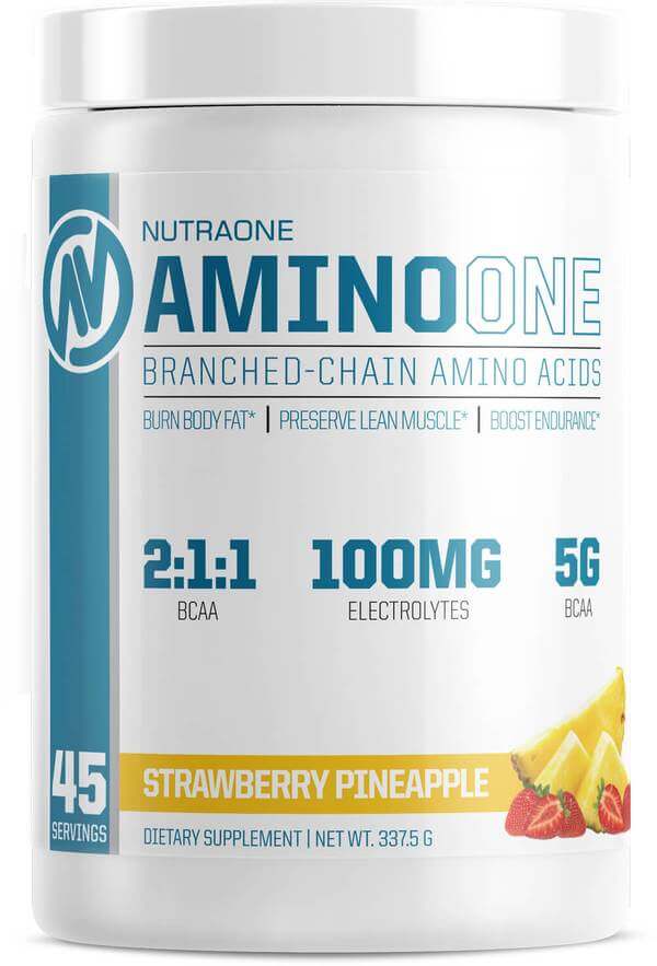 AminoOne DESCRIPTION BRANCHED-CHAIN AMINO ACIDS AminoOne is our stimulant free Branched-Chained Amino Acids (BCAA) formula and the essential building blocks for lean muscle. AminoOne can increase protein synthesis, prevent muscle breakdown, reduce sorenes