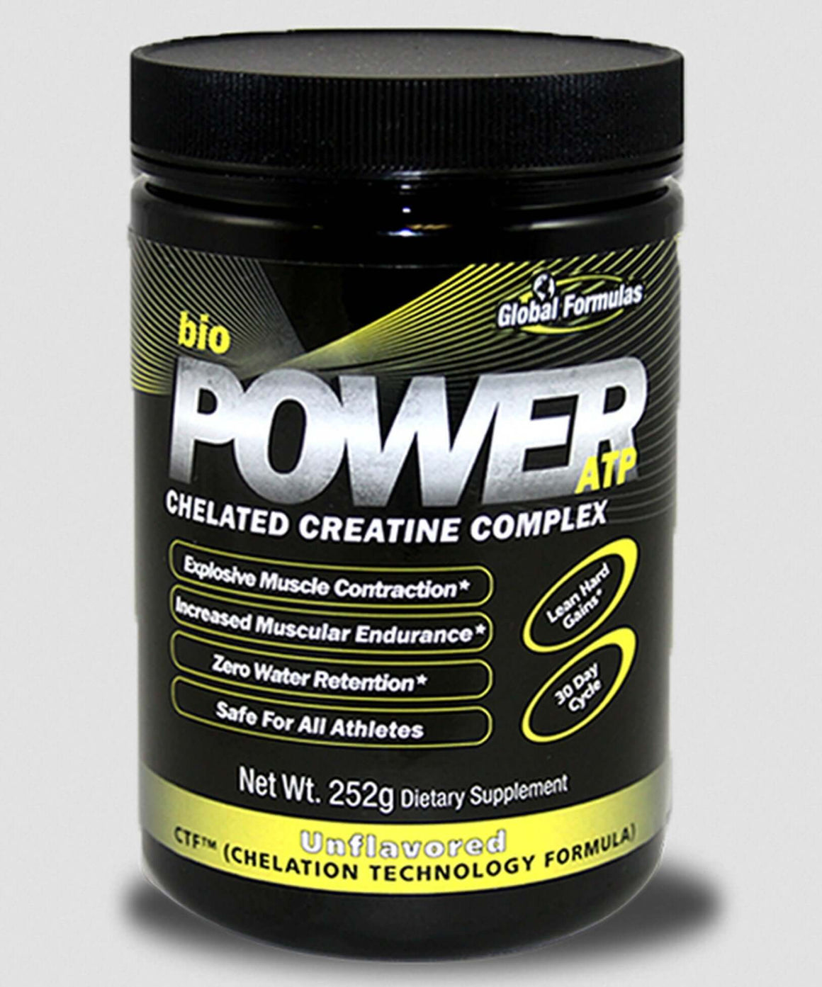 Global Formulas - bioPOWER Creatine bioPOWER ATP EXPLOSIVE MUSCLE CONTRACTION bioPOWER ATP is the ultimate creatine transport system, formulated to achieve optimal assimilation into the muscle cell while eliminating the need to consume insulin spiking sug