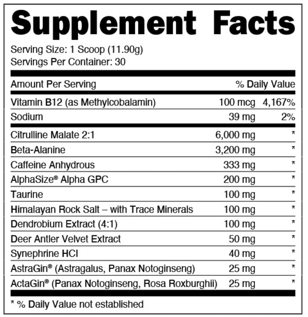 BUCKED UP® WOKE AF™ Woke AF by Das Labs is a balanced, high stimulant pre-workout, that not only gives you the energy and the pump, but keeps you locked in when you're almost anabolic. Heavily dosed prime ingredients and full transparency make Woke AF a m