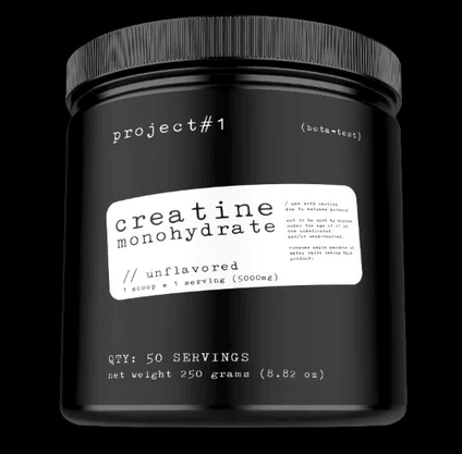Project 1 Creatine Monohydrate 250g Creatine Monohydrate 50 servings 5g per serving Boost strength* Increase muscle size* Improve muscular endurance* Speed up muscle recovery* Skyrocket ATP production* Suggested use: As a dietary supplement, mix one scoop