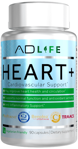 ADLife Heart + HEART+ MAY IMPROVE HEART HEALTH & CIRCULATION AND SUPPORTS NORMAL FUNCTION ALONGSIDE ANTIOXIDANT ACTIVITY. A comprehensive blend of heart-promoting ingredients, Heart+ ensures this vital organs functions at maximum health.A powerhouse formu