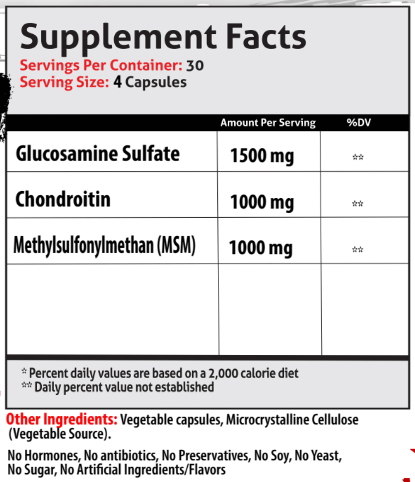 Frontline Formulations Joint+ Joint+ Glucosamine is used by the body to make other chemicals that build tendons, ligaments, cartilage, and the fluid that surrounds joints. Joints are cushioned by the fluid and cartilage around them. Taking glucosamine mig