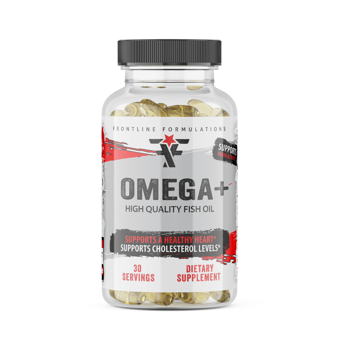 Frontline Formulations Omega+ Omega+ Omega 3 Vitamins (90 capsules) High quality fish oil: made from fresh, wild-caught fish so you get up to 3x more omega-3 fatty acids. Refined using molecular distillation to preserve the purity of every capsule which h