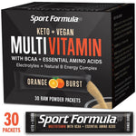 Load image into Gallery viewer, Sport Formula Powder Multivitamin with BCAA, Essential Amino Acids, Deigestive Enzymes and more, 30 day supply (30 packets) Keto Diet Friendly (less than one carb) 4 calories Cold processed, Raw Powder Multivitamins with BCAA and Essential Amino Acids, Di
